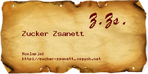 Zucker Zsanett névjegykártya